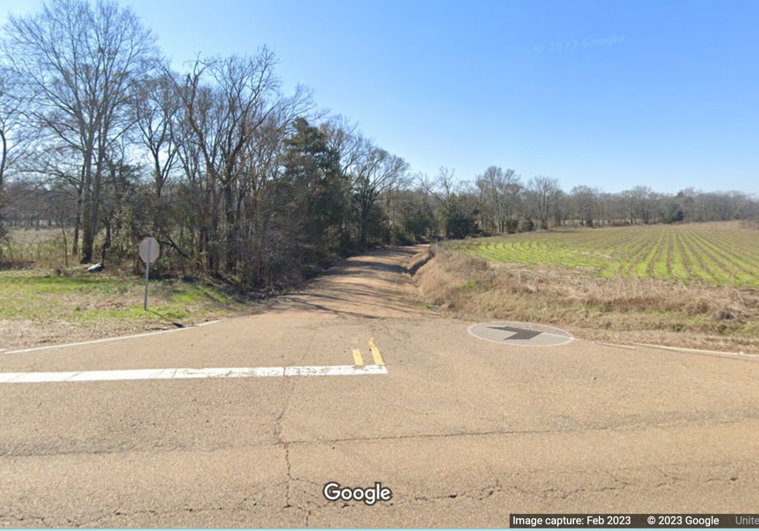 Cotton Blossom Road at Mississippi 43.